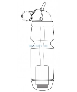 Gourde SPORT BERKEY : 0,6 litre - Vue en coupe (Réf. : SPRT).