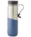 GOURDE BERKEY ISOTHERME EN INOX : 0,76 litre -  Couleur bleue- Vue de côté avec poignée clip - Marque BERKEY.